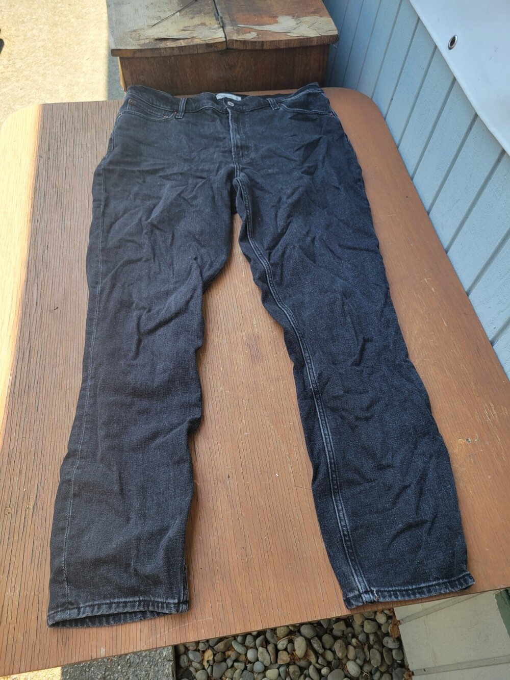 Abercrombie & Fitch Jeans Mens 32x14 Black Denim High Rise The Skinny Leg Preppy